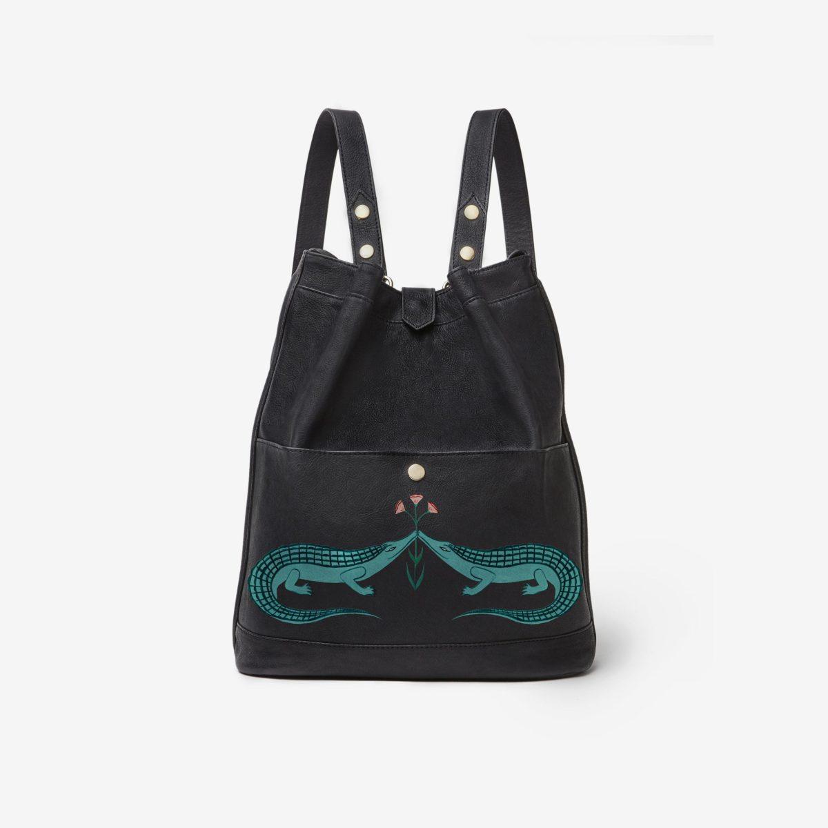 JOSEFINA BACKPACK BLACK FUNTASIA CROCODILE – Josefina Bags