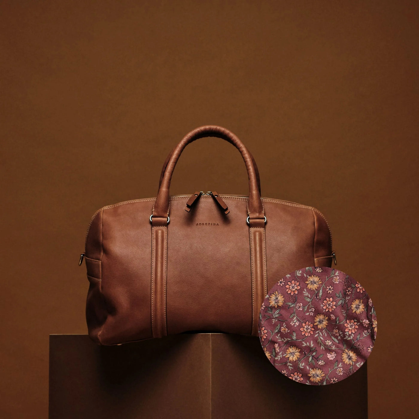 JOSEFINA LARGE BROWN - FLEUR D'AUBERGINE
