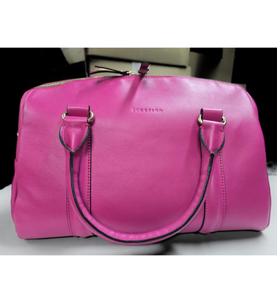 JOSEFINA MEDIUM BOHEMIAN FUCHSIA - Leather diaper bag and work bag