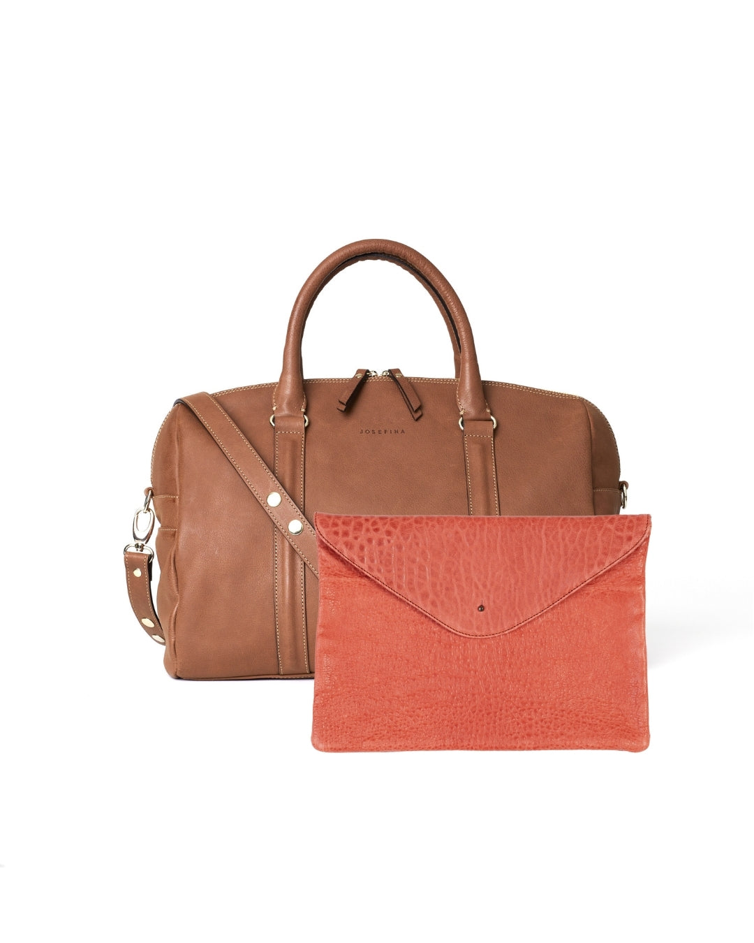 JOSEFINA LARGE BROWN + Laptop Sleeve Vintage Orange