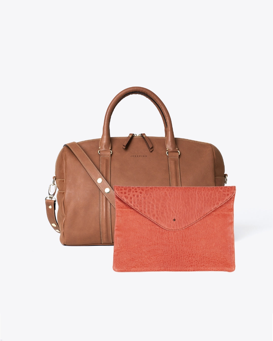 JOSEFINA LARGE BROWN + Laptop Sleeve Vintage Orange