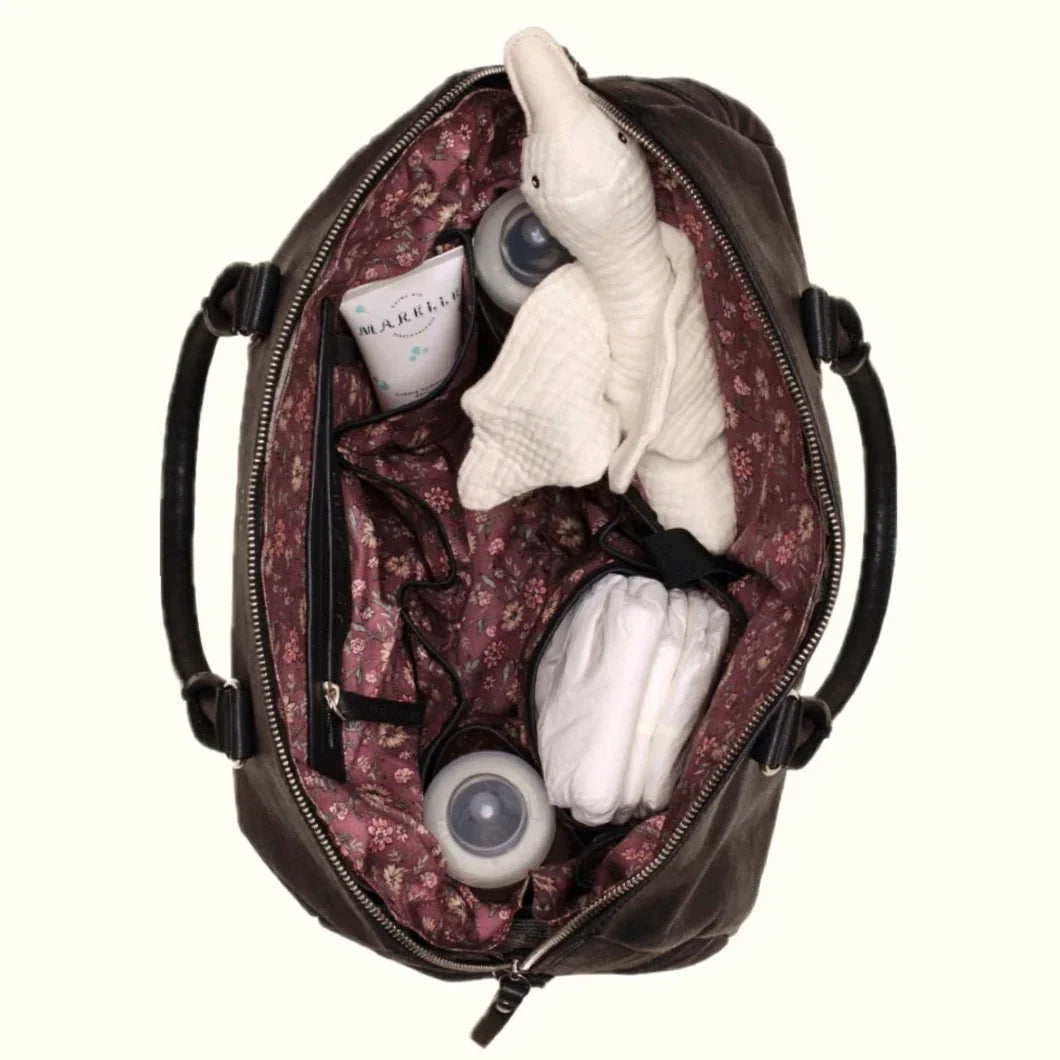 JOSEFINA MEDIUM BROWN - FLEUR D'AUBERGINE – Josefina Bags