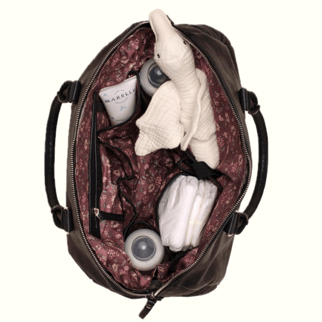 JOSEFINA MEDIUM BLACK - FLEUR D'AUBERGINE – Josefina Bags
