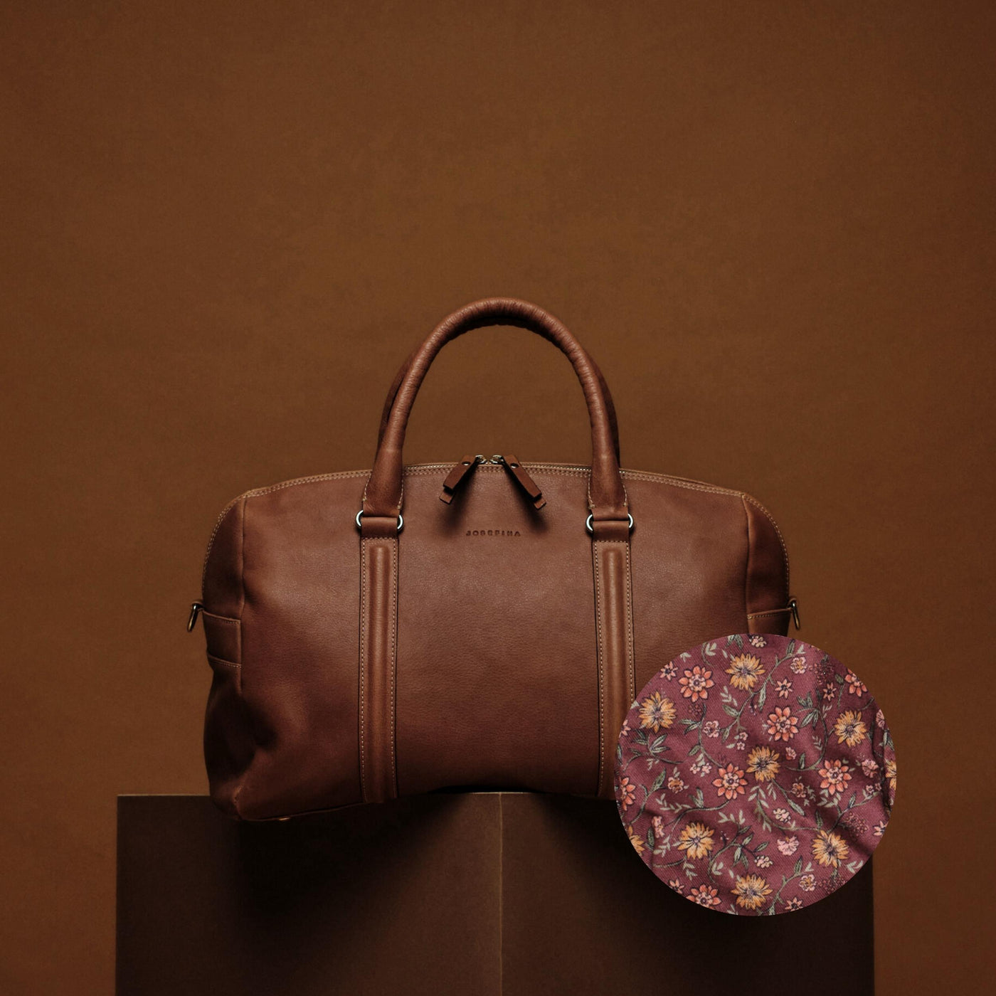 JOSEFINA LARGE BROWN - FLEUR D'AUBERGINE