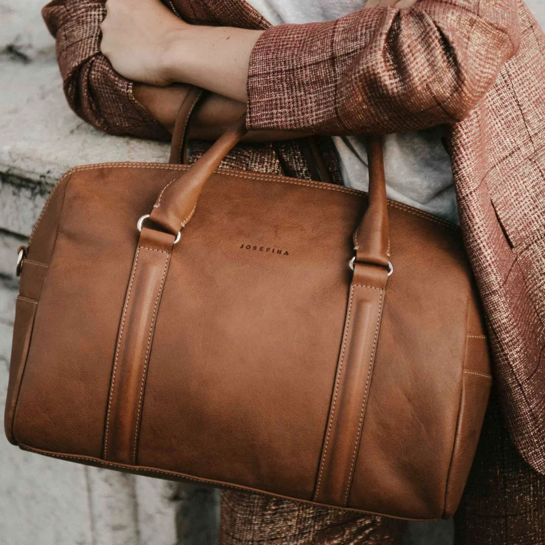 JOSEFINA MEDIUM BROWN - FLEUR D'AUBERGINE – Josefina Bags