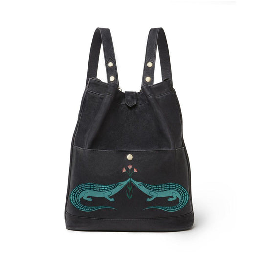 JOSEFINA BACKPACK BLACK FUNTASIA CROCODILE – Josefina Bags