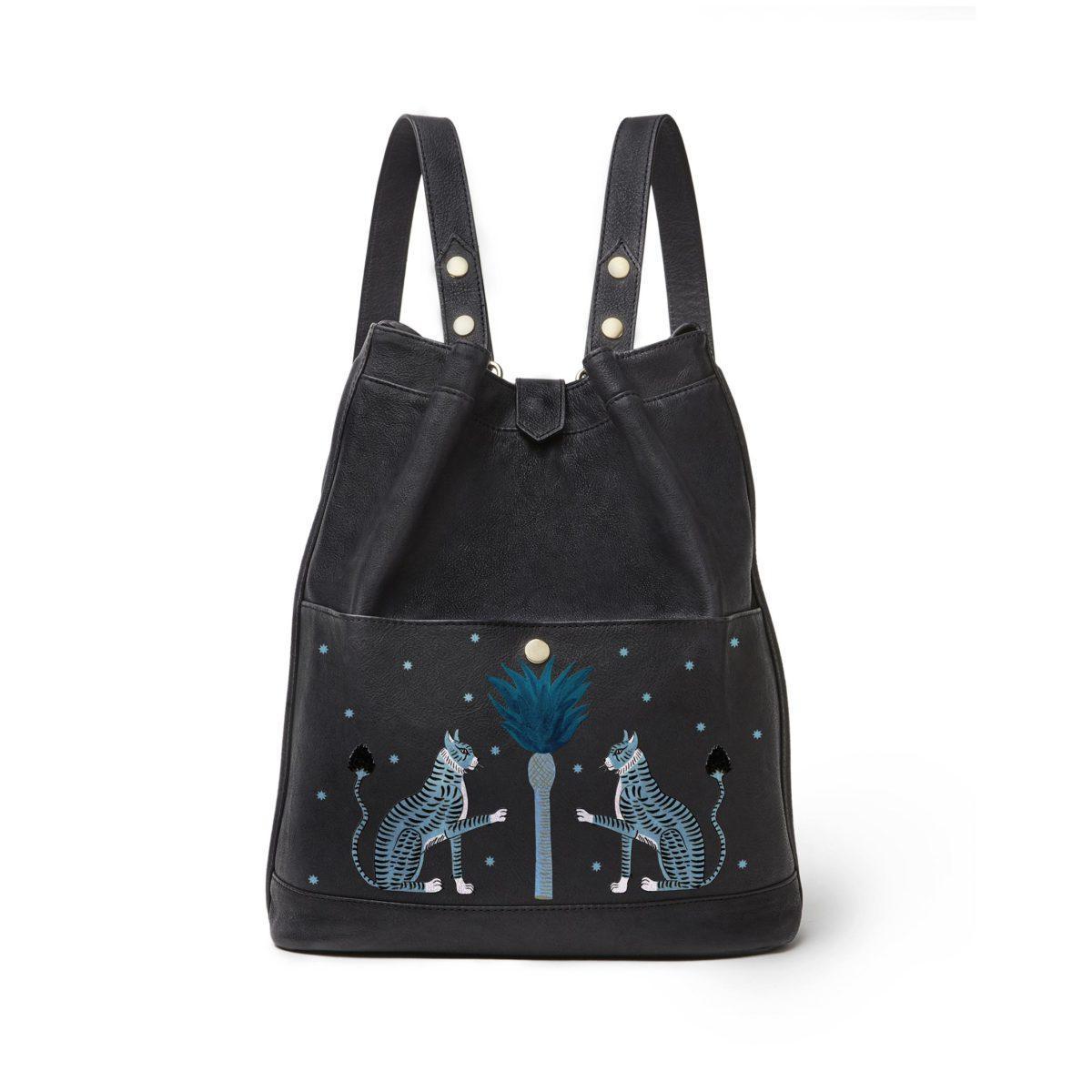 JOSEFINA BACKPACK BLACK FUNTASIA TIGERS – Josefina Bags