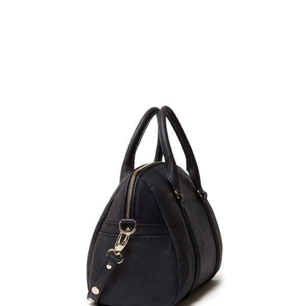 JOSEFINA MEDIUM BLACK POLKA POUCH - Leather diaper bag and work bag
