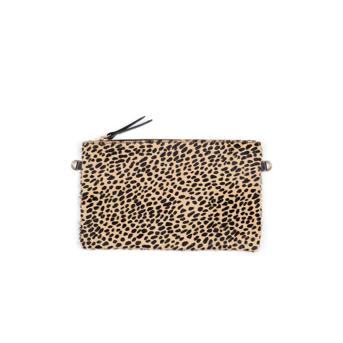 JOSEFINA MEDIUM BLACK POLKA POUCH - Leather diaper bag and work bag