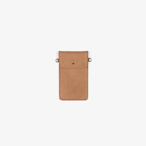 JOSEFINA PHONE CASE BEIGE - Leather diaper bag and work bag