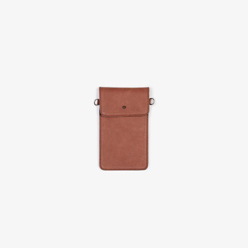 JOSEFINA PHONE CASE BROWN - Leather diaper bag and work bag